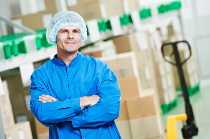 Person working in Sterilized Warehouse